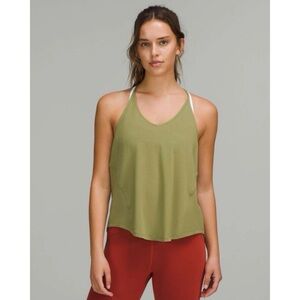 Lululemon Modal-Silk Yoga Tank Top Bronze Green 2